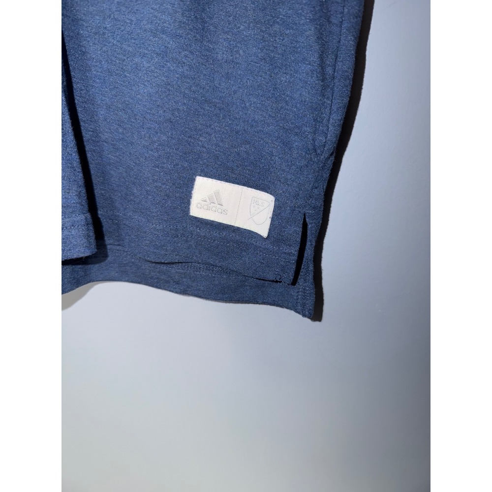 Adidas Sporting Kansas City MLS T-Shirt Navy Grey Colorblock Mens XL Raglan - Picture 3 of 5